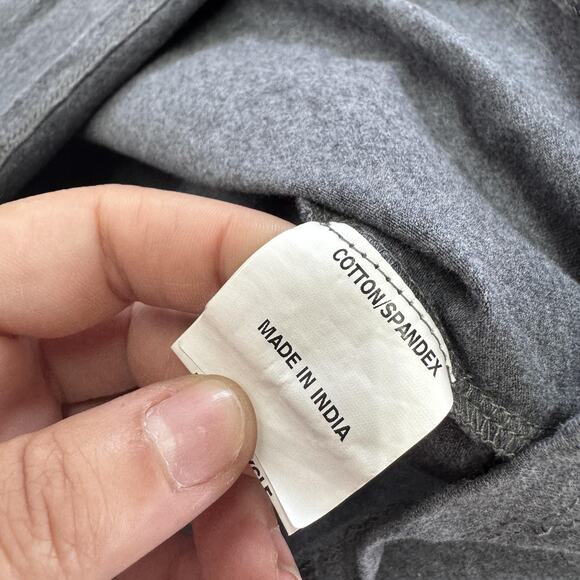 eShakti Dress Womens 4 Knee Length Short Sleeve Pockets Spandex Red Trim - Picture 4 of 6